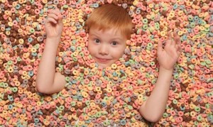 kid in cereal