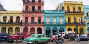 Colourful buildings in Havana.